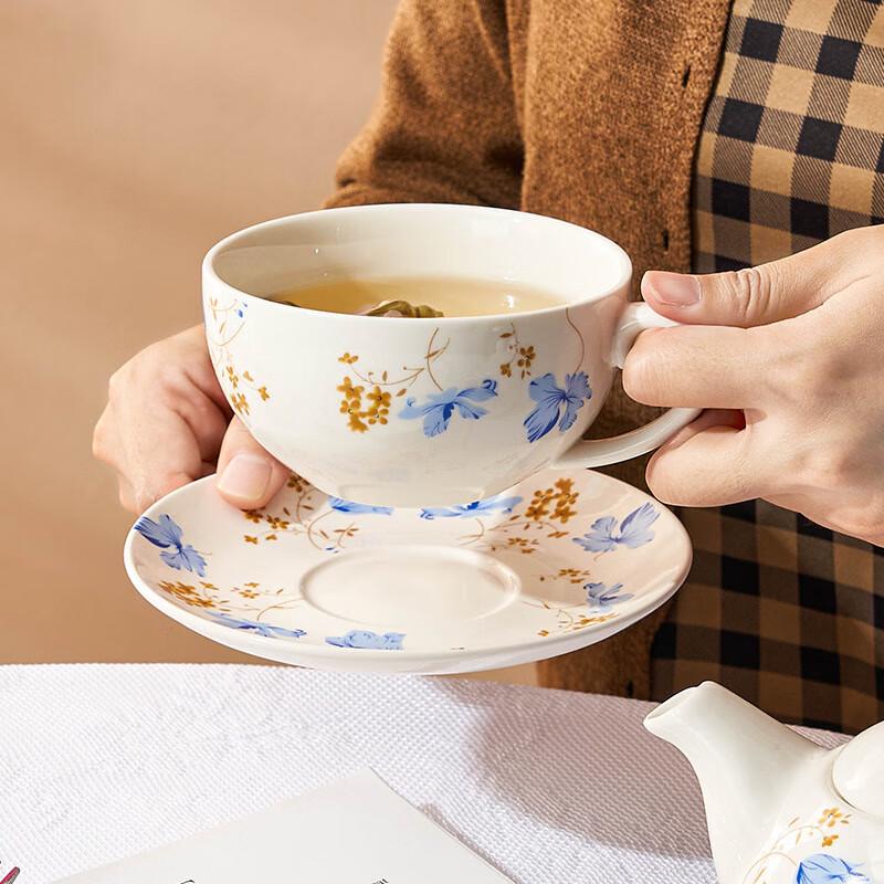 Jingxun Floral Ceramic Stacking Teapot & Cup Set