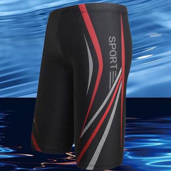 Внутренний шнурок обтекаемого дизайна, большие размеры, длинные плавки, мужские лоскутные цветные шорты для плавания с буквенным принтом, пляжная одежда