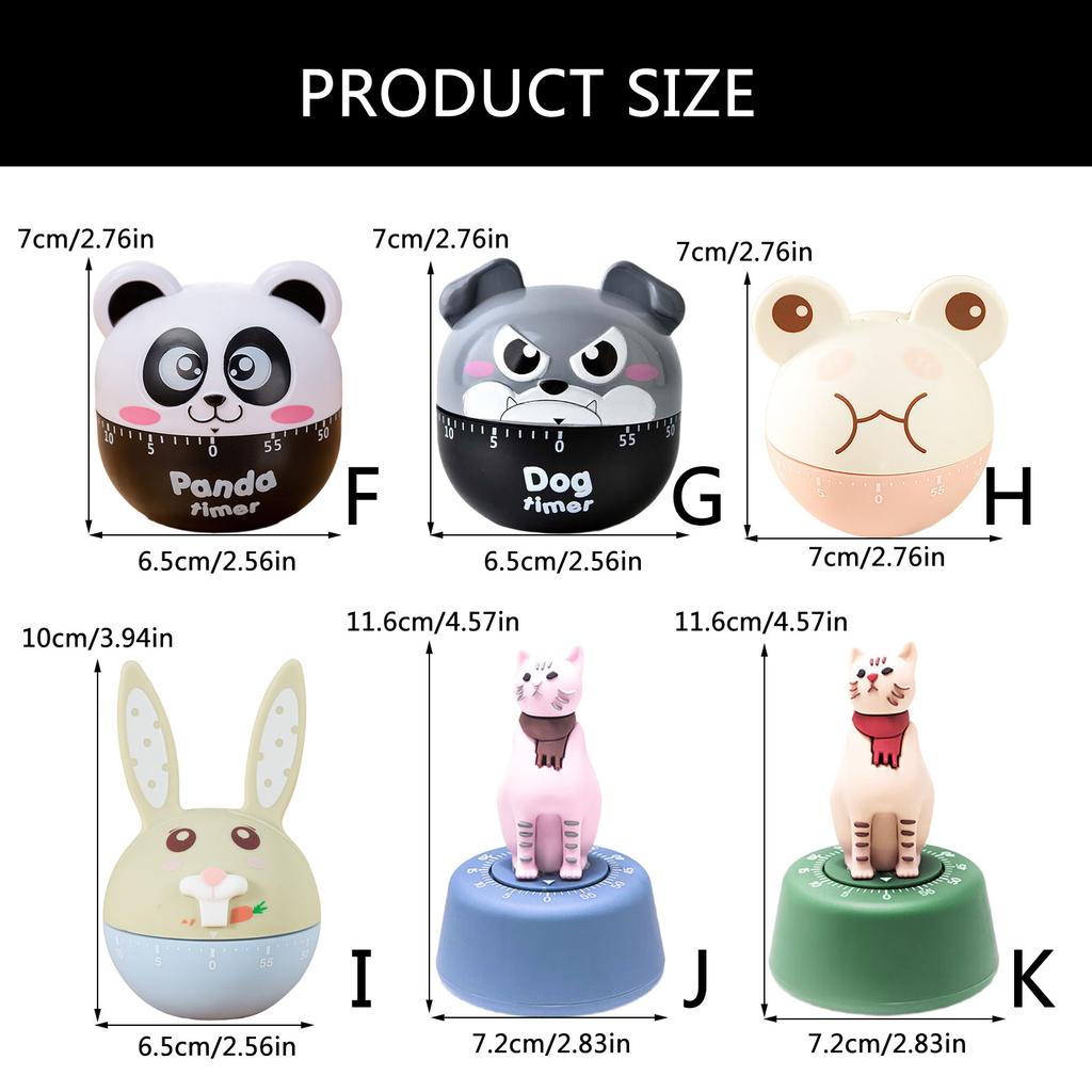 Cartoon Timer Countdown Loud Alarm Timer 60 Minutes Loud Sound Reminder for Cooking Study and Office Use Kitchen Tools