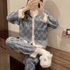 Pajamas Women'S Short-Sleeved Shorts Jade Cinnamon Dog Embroidered Bow Cute Girl Loose Loungewear Set