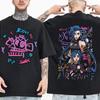 Jinx T-shirt Anime Character Print Men's and Women's Aesthetic Short Sleeved High-quality Cotton Street Wear