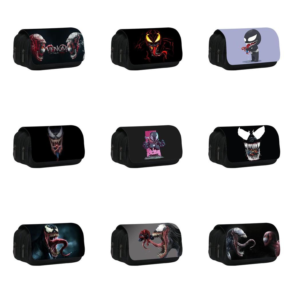 Marvel Venom Print Double Layer Stationery Storage Bag For Middle School Students