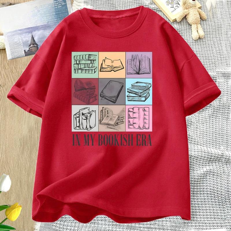 In My Bookish Era Tshirt Retro RoUnisexce Smut Reader Graphic Tshirts Book Lover Bookish T Shirt Summer Cotton WOMEN Clothes Tops