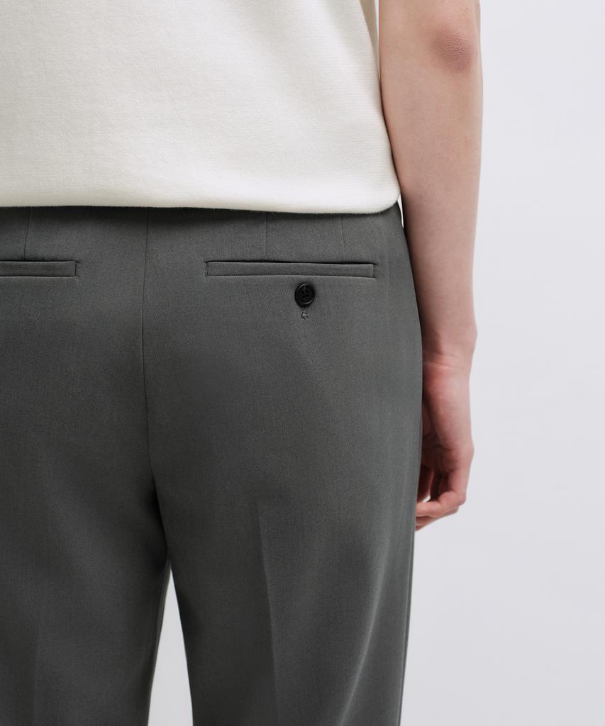MUSINSA STANDARD Semi-Wide Hidden Banding Slacks [Light Khaki]