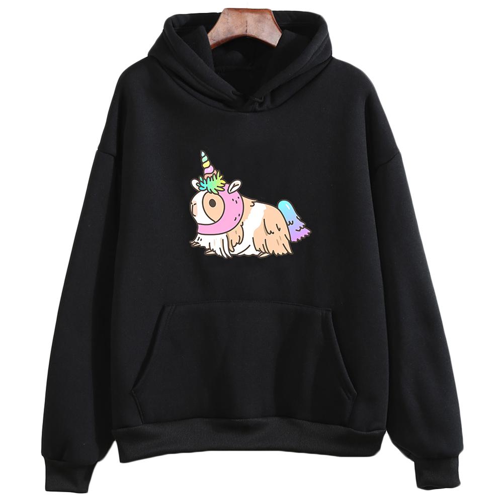 Толстовка в стиле Харадзюку с изображением домашней морской свинки и животного, женская толстовка с героями мультфильмов Kawaii/милые аниме, толстовка для пары, толстовка с ручной росписью