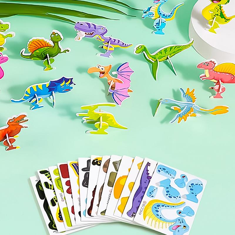 3D Puzzle For Kids Toys 25Pcs Educational 3D Cartoon Puzzle 3D Jigsaw Puzzle Cartoon Art Crafts Gifts For Boys Girls