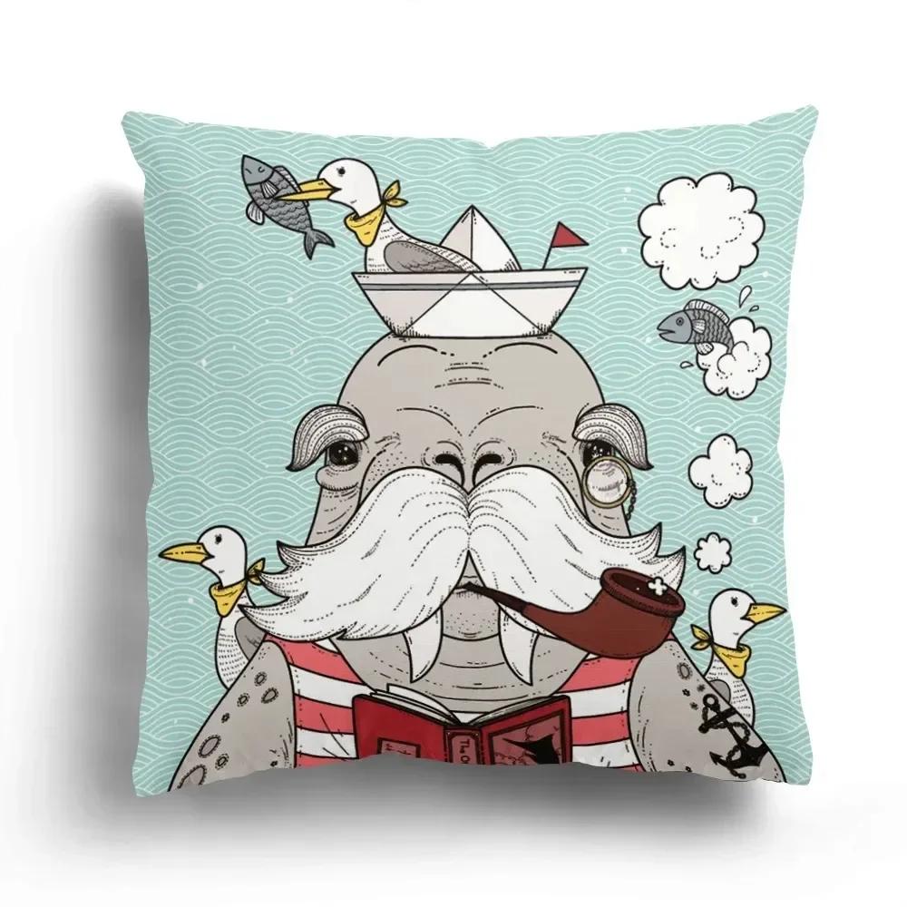 Роскошный Декор для Дома Наволочка для Подушки Гостиная Диван Чехол для Подушки Мультяшное Животное Зебра Медведь Узор Чехол для Подушки