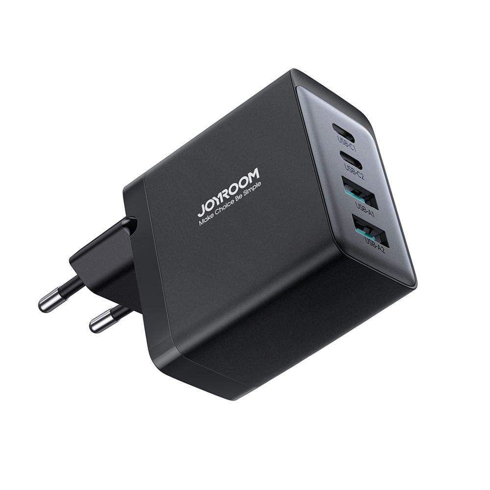 Joyroom 67W GaN Multi-Port Charger (2x USB, 2x USB-C) with 100W USB-C Cable - Black (Model TCG02)
