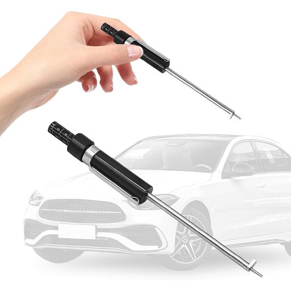 Car Brake Pad Measuring Tool, 1.5mm-11mm Thickness Base Plate Vehicle Brake Pad Gauge with Scale, Auto Shoe Tester Detection Pen for External