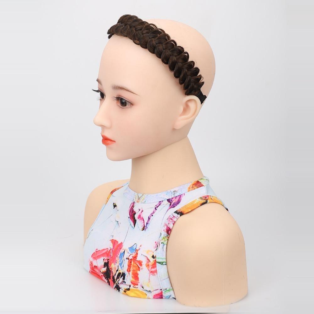 Wide Fishbone Braids Hairbands Korean Retro Head Hoop Fasion Wig Twist Headbands for Women
