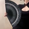 Folding Fan with Tassel Ultralight Portable Handmade Decorative Retro Style Chinese Hand Held Dance Fan