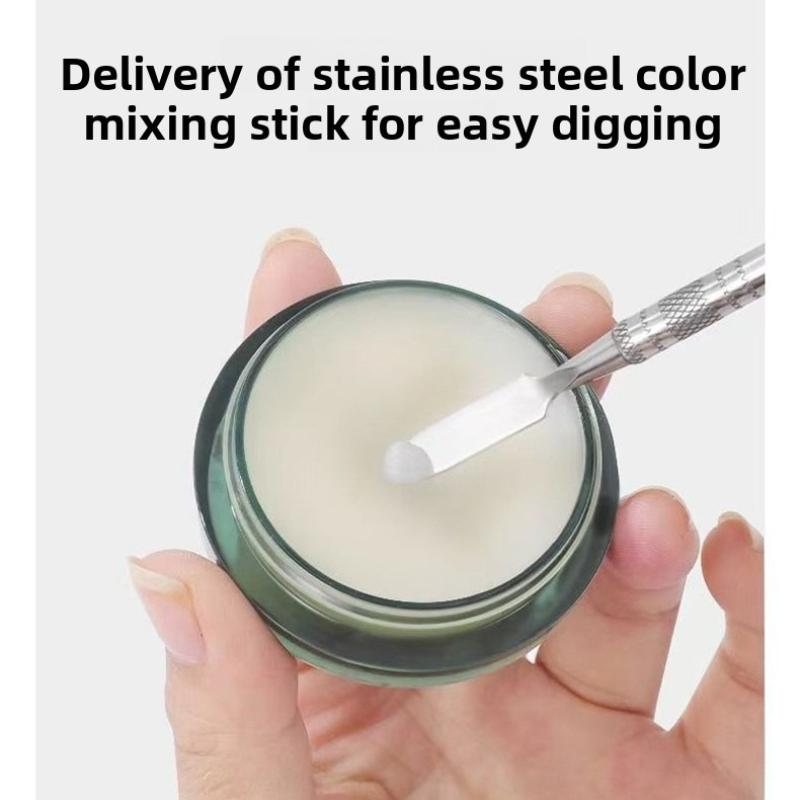 Professional Makeup Color Palette Stainless Steel Single Hole with Dual Head Foundation Spatula Portable for Makeup Artists