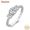Tancise Classic 925 Sterling Silver Zircon Ring Ladies Jewelry Wedding Promise Party Gift