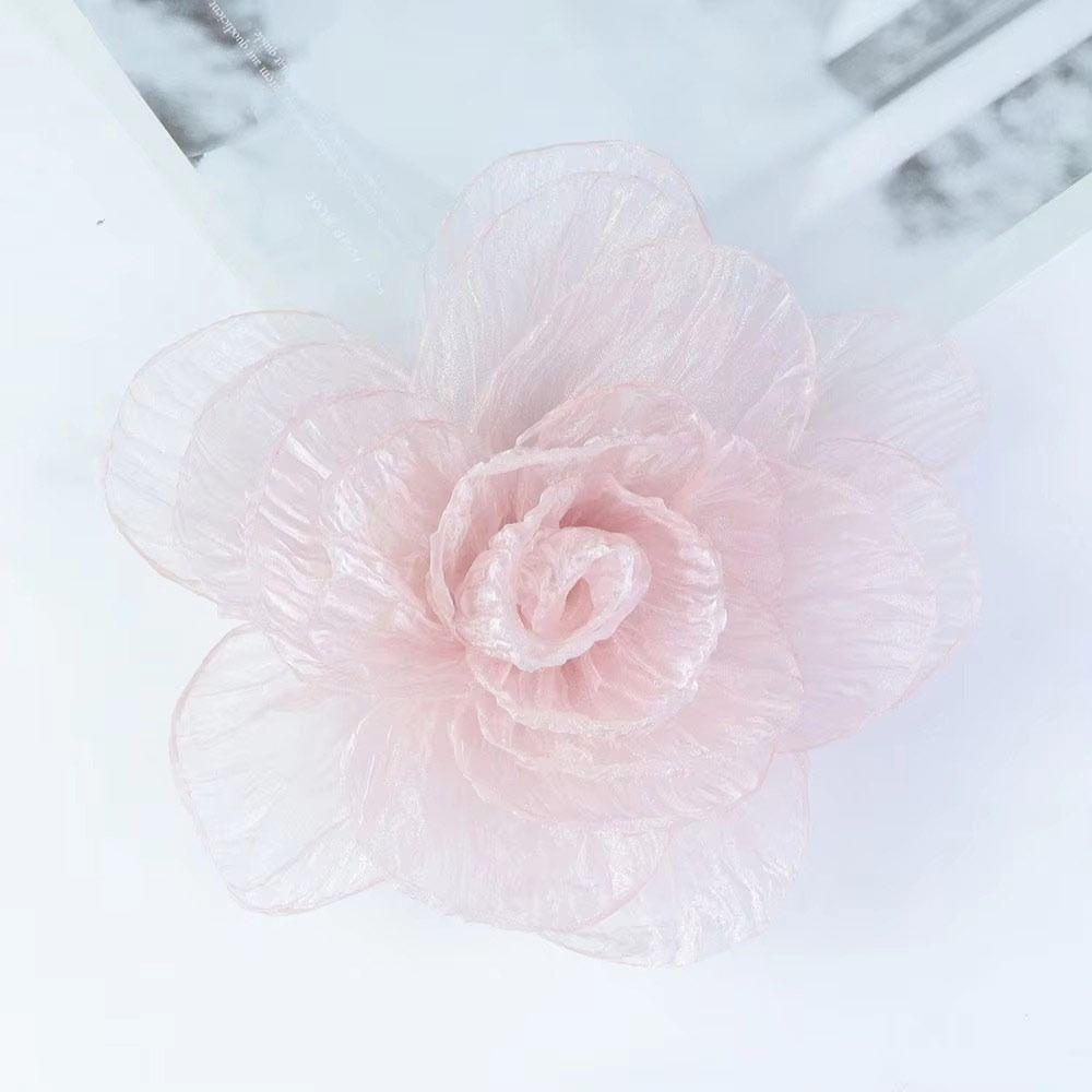 Handmade Oversized Yarn Flower Fairy Style Flower Corsage Elegant Dress Pin  Women