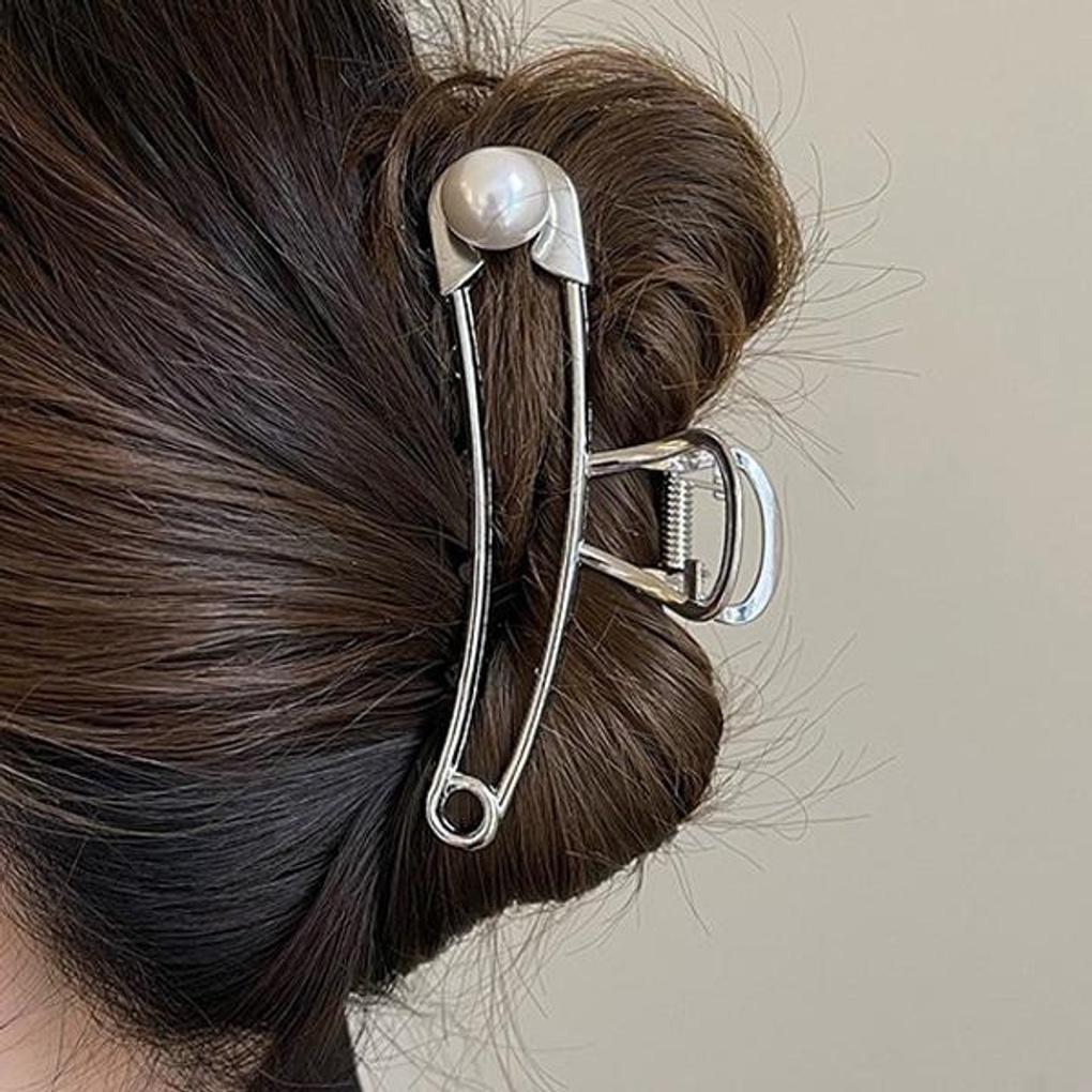 Women's Big Clip Pearl Hair Clip Set of 2
