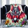 1pc Bat's Ideas Cartoon Blanket  Soft Throw for Home Decor, Gift Idea, Living Room, Travel, Camping, Car Blankets