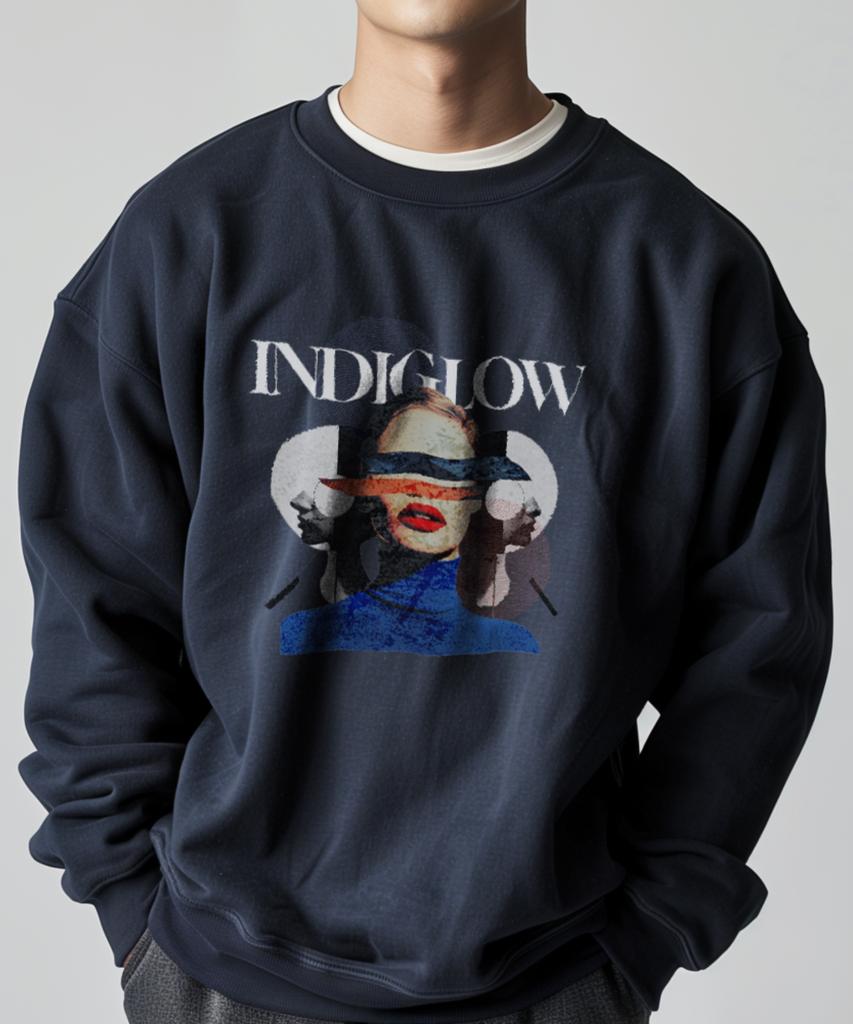 INDIGLOW Графический Винтажный Женский Свитшот