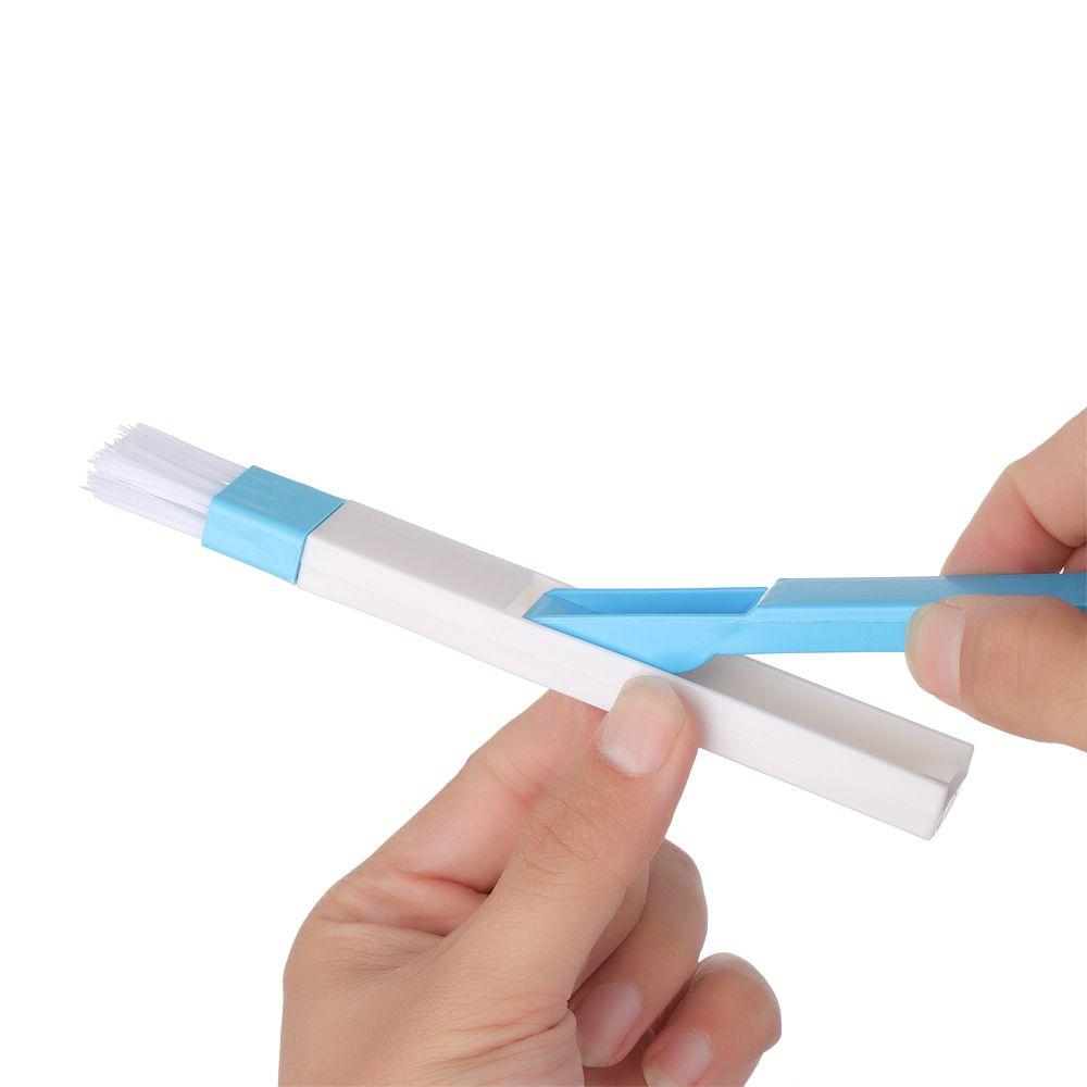 Household  Kitchen Bathroom Dirt Remover Keyboard Brush 2 In 1 Grooves Cleaning Tool Desk Set