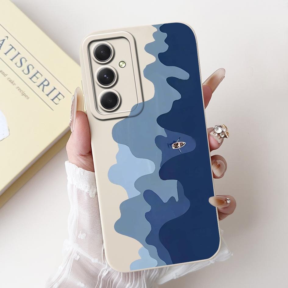 Чехол для Samsung Galaxy A53 A54 A55 5G Обложка SM-A536B SM-A546V SM-A556B Ударопрочный Funda Модный Цветочный Мягкий Силиконовый Матовый Etui