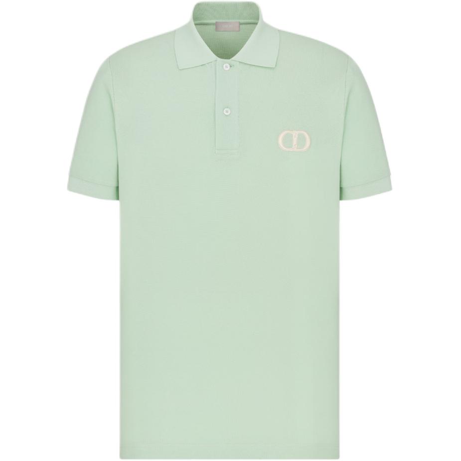 DIOR FW24 Polo Shirt Men's Light Green 013J800A0373-C661