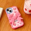 Silicone Phone Case Cute Cartoon Design with Kickstand Soft Rubber Cover for iPhone 17 Pro/iPhone 17 Pro Max