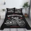 Cool Motorbike Sports Bed Sheet Set 3D Printed Motorcyclist Polyester Bed Flat Sheet With Pillowcase Bedding Bedspread 2/3pcs