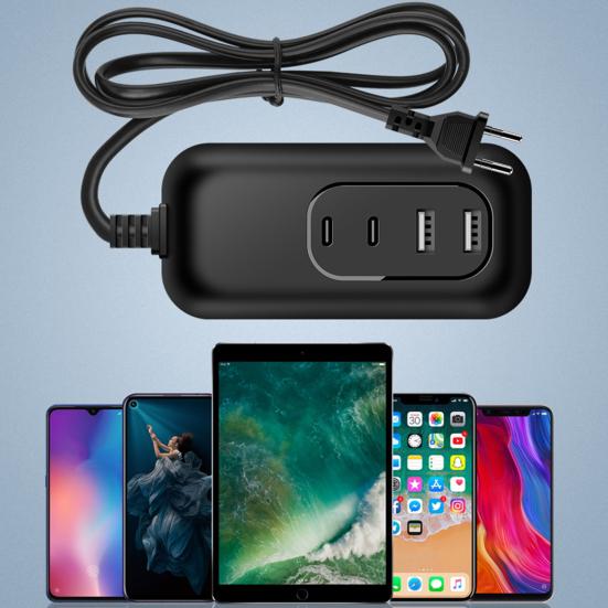 Многопортовое зарядное устройство USB, удлинитель Plug Play, компактный размер, широкая совместимая розетка для зарядной станции для телефона