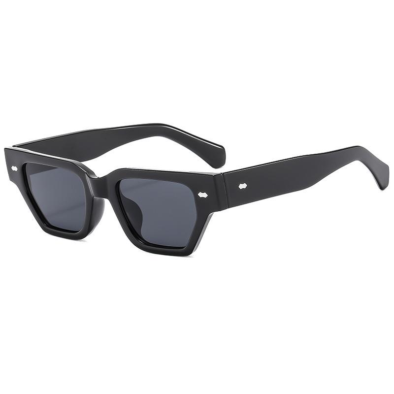 European and American square small frame rice nail sunglasses men's advanced sense ins trendy street sunglasses women's sunshade glasses