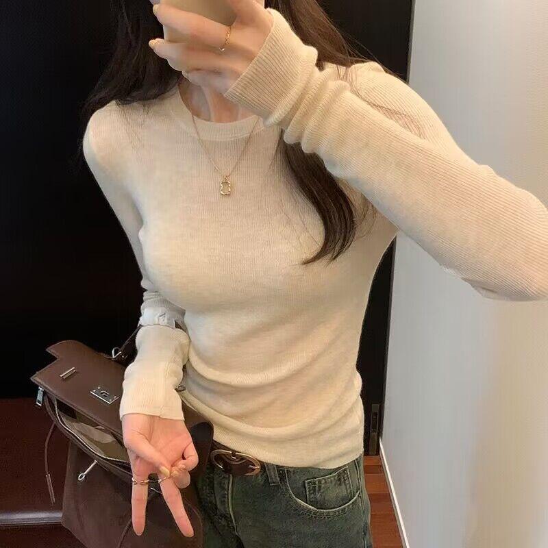 Women's Winter Tops Blouse Slim Knit Sweater Pullovers Sweatshirts Undershirts For Women Korean Clothes Fancy