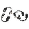 1 Pair Bnc To Rj45 Passive Video Power + Audio Balun Transceiver For Cctv Camera