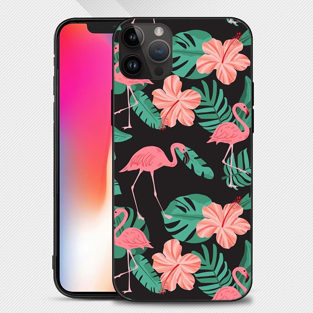 Animal Flamingo Cute Phone Case Iphone15 14 13 12 11 Pro Max Mini X 7 8 Soft Case