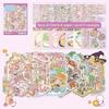 Multi Style 3D Cartoon Travel Landscape Sticker Set DIY Game Books DIY Miniature Scene Visual Stacking Sticker For Birthday Gift