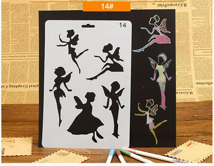 Инструменты для самостоятельного украшения альбомов: Тематическая кружевная линейка, полые шаблоны для домашних животных и принадлежности для рисования