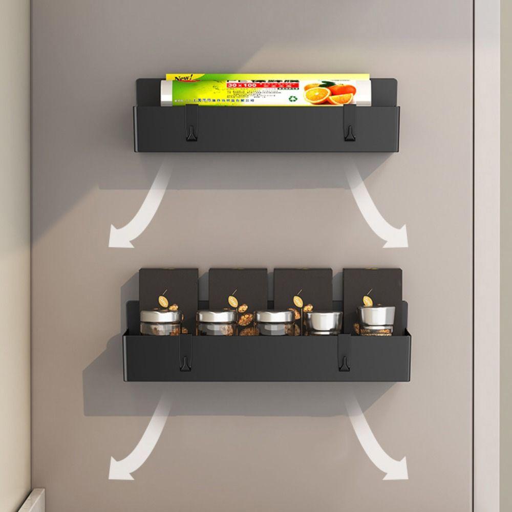 Wall Mounted Magnetic Spice Rack Large Capacity Kitchen Storage Shelves for Washing Machine