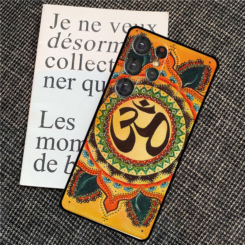Aum Om Yoga Symbol Case For Samsung Galaxy S25 S24 Ultra S20 S21 S22 S23 Ultra S9 S10 Plus S25 FE Back Cover