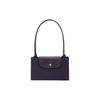 Longchamp Логотип Застежка-молния на кнопках Однотонная ткань Сумка-пельмень Женские сумки на руку Фиолетовый 1899919645
