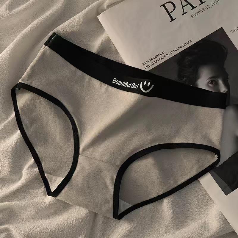 Женские трусики из чистого хлопка средней посадки, антибактериальные, бесшовные, дышащие - приятные к коже для студенток и девушек.