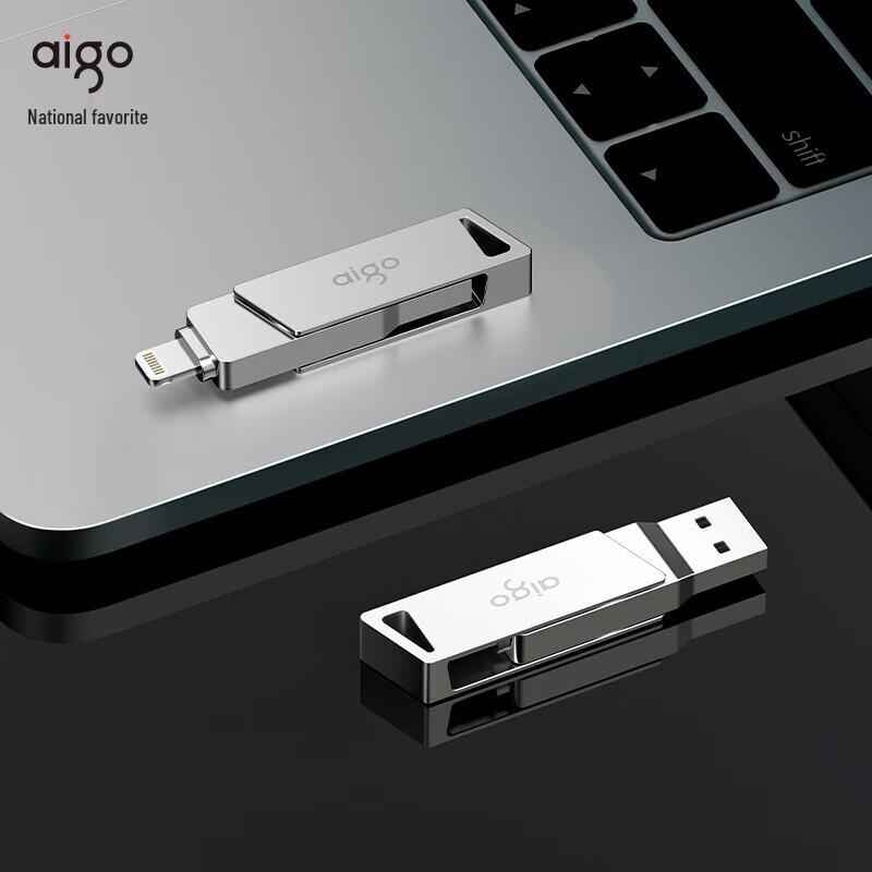Aigo U368 MFI Флеш-накопитель USB с двойным интерфейсом для iPhone/iPad
