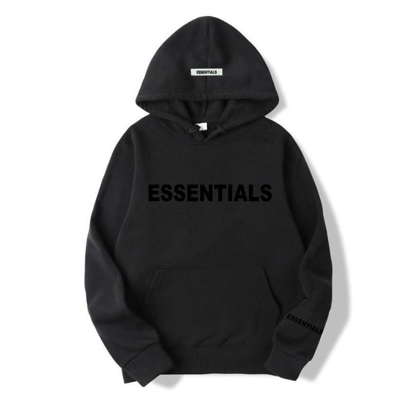 Essential Streetwear Couples Hooded Sweatshirt Unisex Oversized Pullover Casual Wear