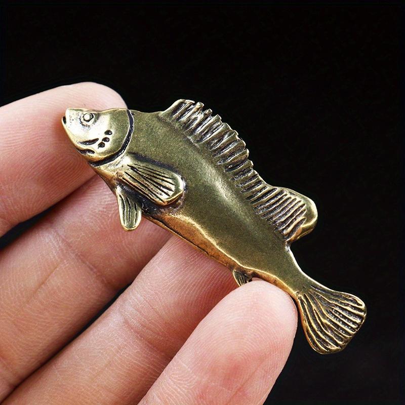 Ретро латунные океанические рыбы Наблюдение за рыбами Морские животные Модель Аквариум Украшения Фигурки Действие Образование Миниатюры
