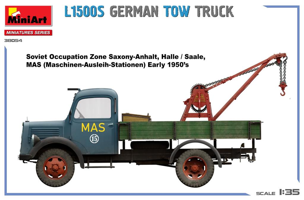 MiniArt Масштаб L1500S Немецкий эвакуатор Пластиковая модель Kit MA38054 1/35 (Машина)