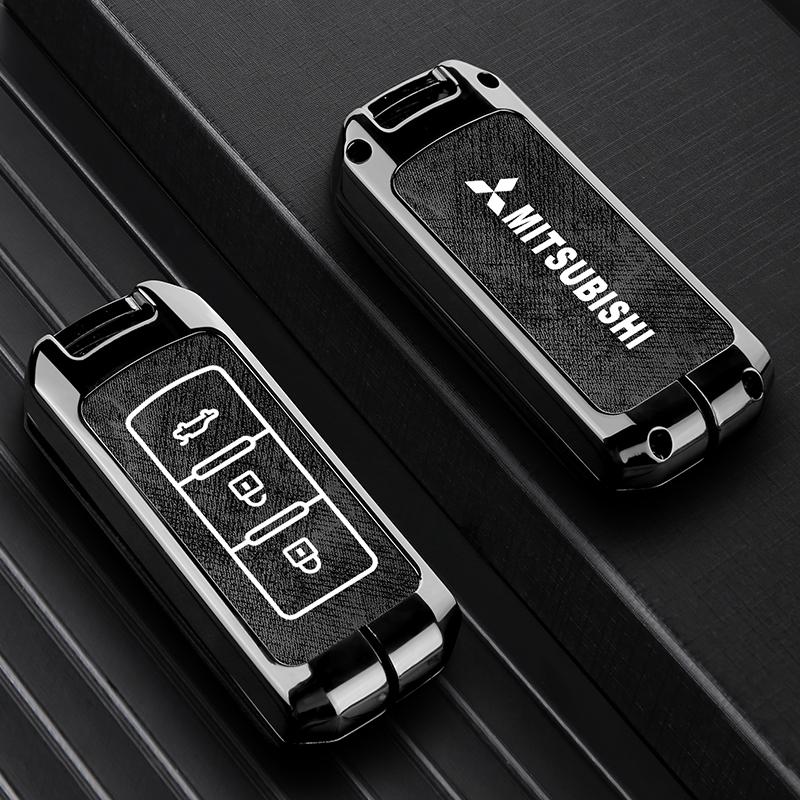 zjvc8 2025 2/3 Button Zinc Alloy Car Key Case Cover Shell For Mitsubishi Pajero Outlander XL Montero Lancer Triton l200 Galant Evo ASX