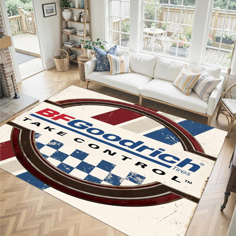BFGoodrich Design Crystal Velvet Carpet Cozy Non?Slip Printed Rug For Bedroom Living Room Entrance