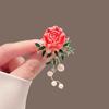 Chinese Style Peony Brooch Women'S Luxury Retro Pearl Flower Pin Feeling Clothes Corsage Accessories