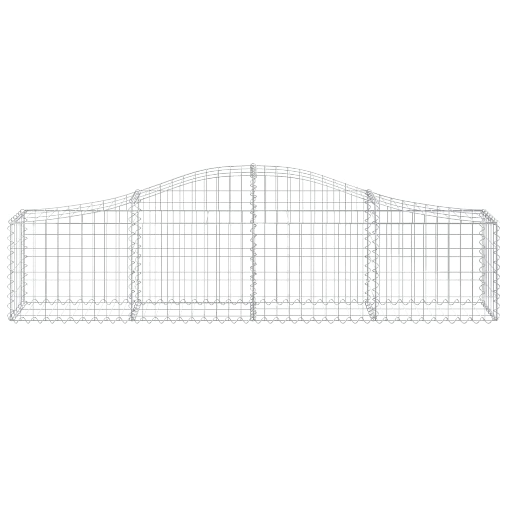 Gabion Baskets with High Arch 9 pcs 200 x 30 x 40 60 cm Galvanized Iron