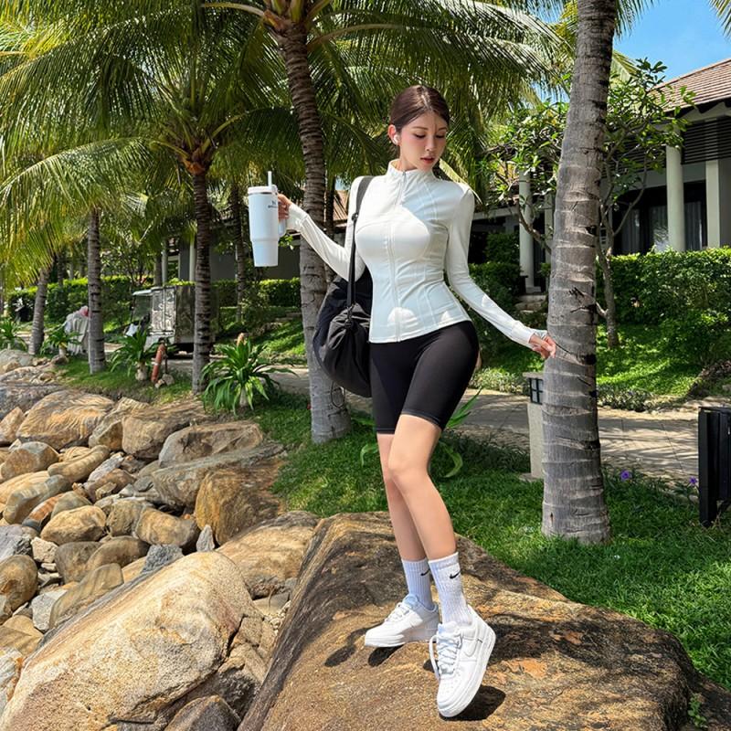 Womens Long Sleeve Rash Guard Set Quick Dry Sun Protection Surfing Snorkeling Swimwear Slimming