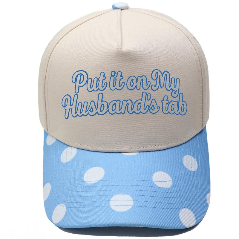 Put it on my Husband's tab Truck driver hat Embroidery color matching baseball cap Casual woman