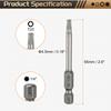 1/3/5 шт. Насадка-бита Torx T5-T50 с шестигранным хвостовиком 1/4", магнитная, без отверстия, защищенная от взлома, 6-лучевая звезда, S2, для отвертки и дрели