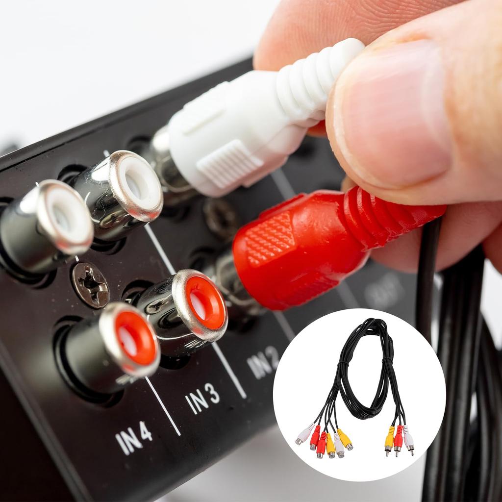 Uxcell AV Аудио Видео Разветвитель 3 RCA гнезда на 6 RCA 5 Композитных Видео Разветвитель Адаптер Выходной Кабель 2 шт. Кабель, Гнездо, Ножки,