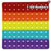 1-100 Numbers Learning Math Counting Games Pop Toys, Silicone Popping Mat Push Bubble Educational Toys for Preschool Children